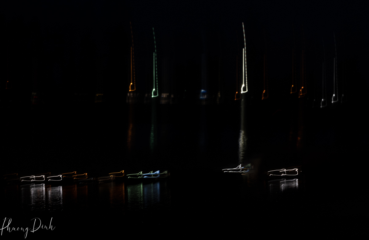 icm, intentional camera movement, movement, artwork, fine art, photography, fine art photography, art, artist, creative, creativity, creative photography, Christmas, tree, light, movement,  light up, illumination, light painting, Gladstone, Gladstone park, light, boat, night, night photography, river