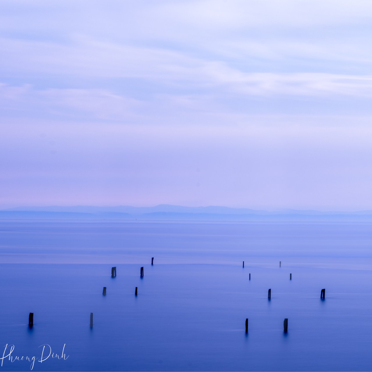 serene morning, long exposure, Gladstone riverside park, vancouver, water, river, fine art photography, fine art, serenity, tranquility, orange sunset
