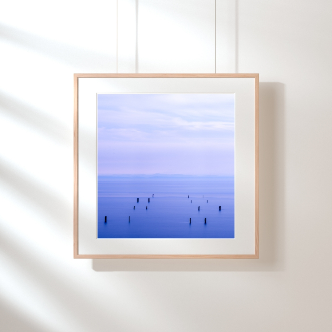 serene morning, long exposure, sw marine, vancouver, water, river, fine art photography, fine art, serenity, tranquility, orange sunset